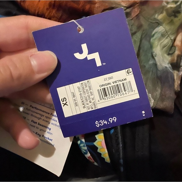 XS Workout Set JoyLab NWT Floral Black Activewear Set - Picture 6 of 7